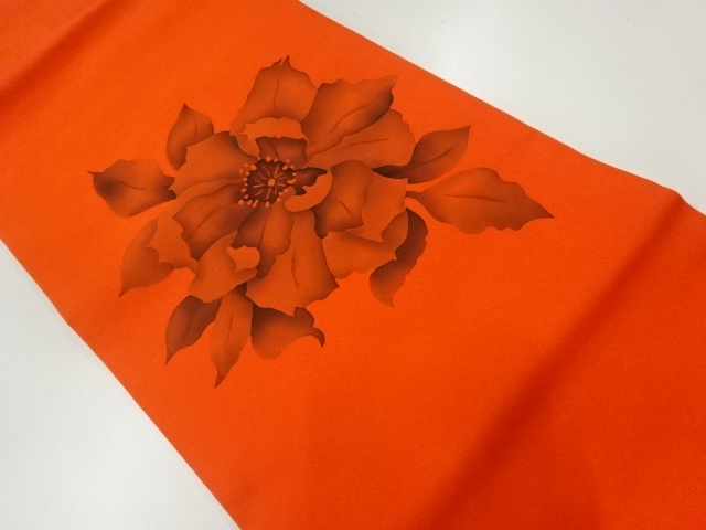 JAPANESE KIMONO / NAGOYA OBI / SILK / SHIOZE / HAND DRAWING / FLOWERS
